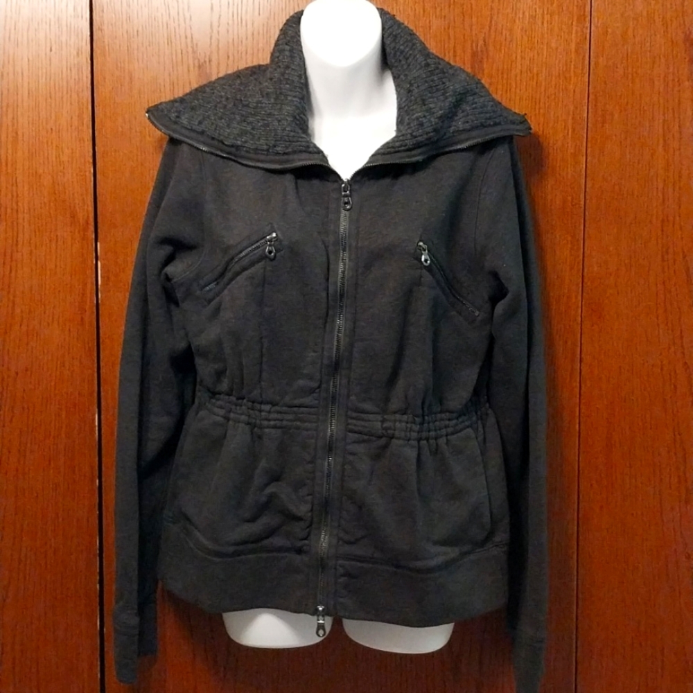 WOOL/ALPACA BLEND MARTIN&OSA BRAND GRAY ZIPUP JACKET Size Large